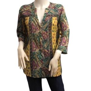 BCBGMaxAzria Paisley Blouse Extra Small